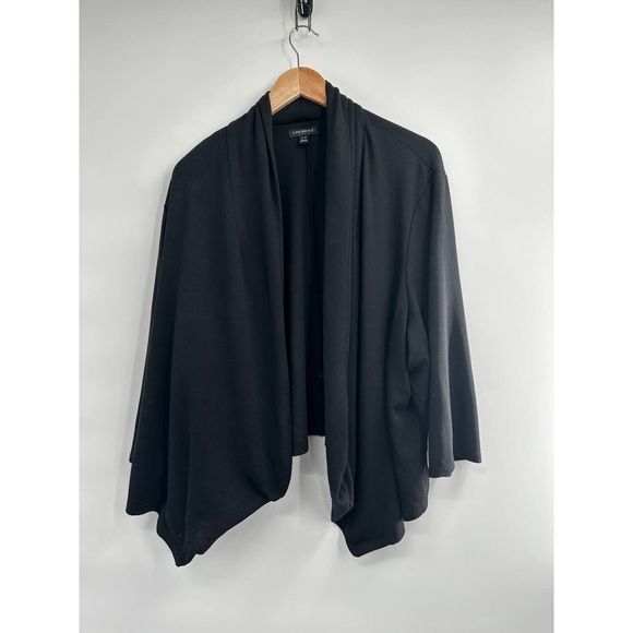 Lane Bryant Black‎ Open Front Short Sleeve Blazer 26/28 - Picture 6 of 7